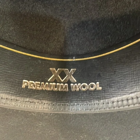 Stallion by Stetson Black Wool Cowboy Hat Unisex Size 7 - Picture 10 of 10